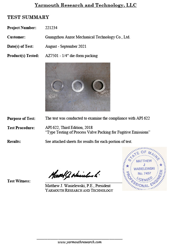 API 622 Materials and Corrosion Report - AZ7501